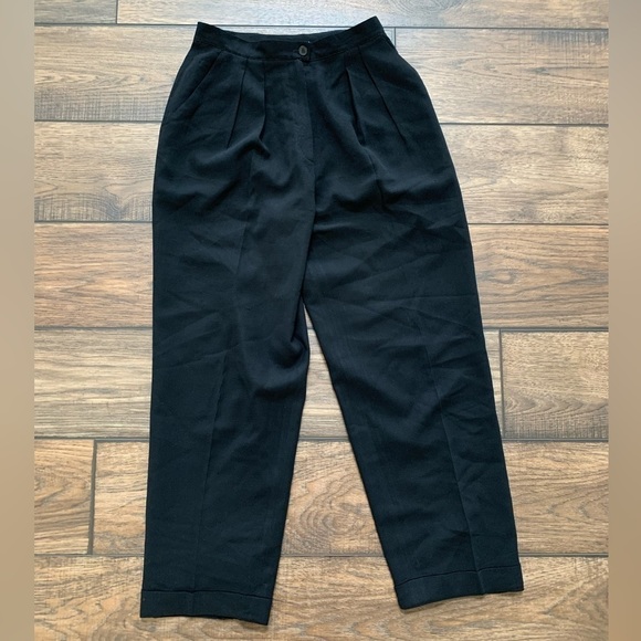 Jones New York Pants - Jones New York Essentials 100% Pure New Wool Dress Pants 8P Pleated Black Lined